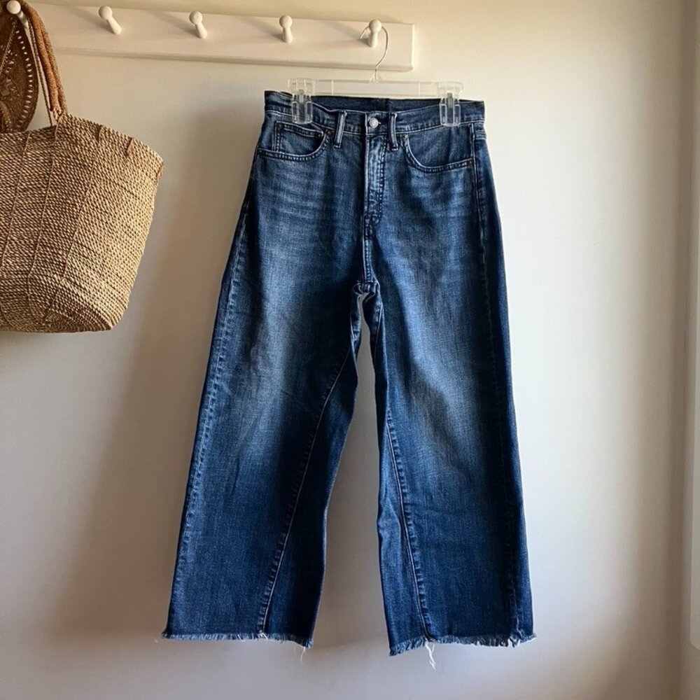 Gap High Rise Wide Leg Jean Dark Indigo  6 / 28